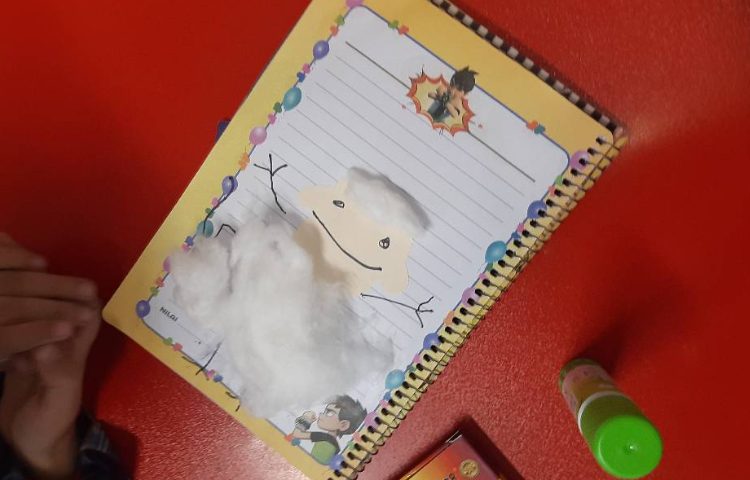 :مبحث زبان آموزی، ساخت کار دستی گوسفند 2