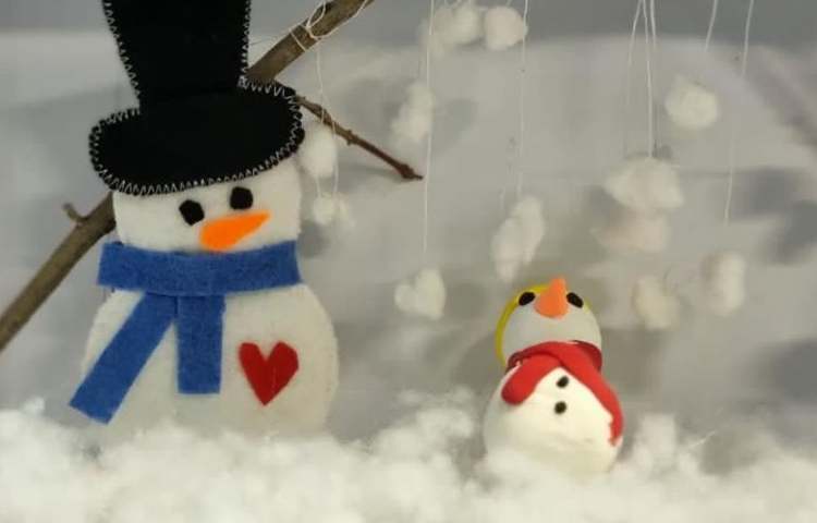 مبحث ساخت آدم برفی هفته ملی علوم دبستان علوی 1