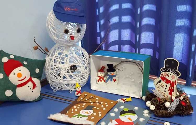 مبحث ساخت آدم برفی هفته ملی علوم دبستان علوی 13