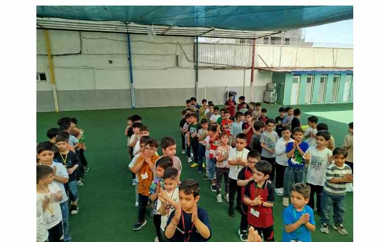 مراسم صبحگاهی در اولین روز پایگاه تابستانی 6
