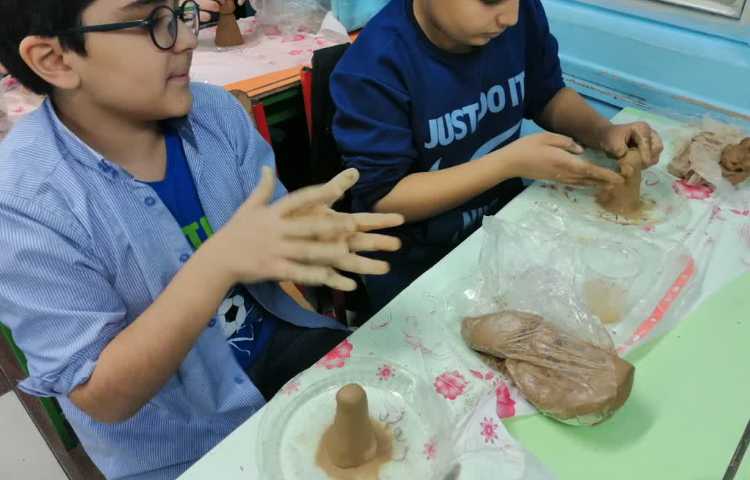 مرحله اول کار با سفال 3