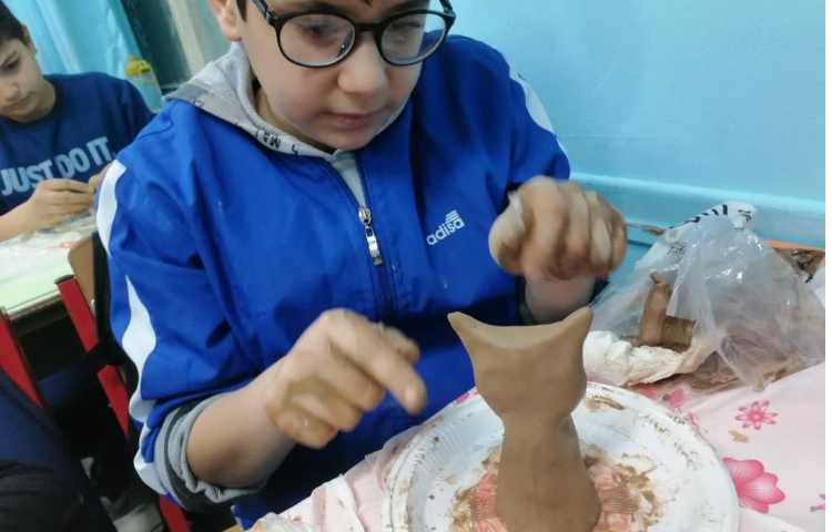 مرحله اول کار با سفال