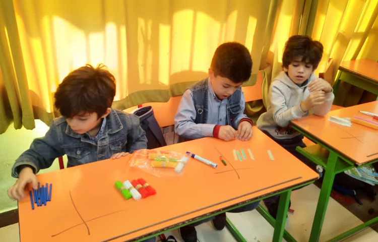 مرور اعداد. درست کردن یکی و ده تایی با نی ها 2