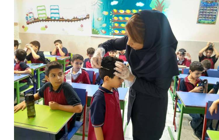 معاینات پدیکولوزیس تمامی پایه ها شیما محمدی مربی بهداشت دبستان پسرانه علوی سردار جنگل 8