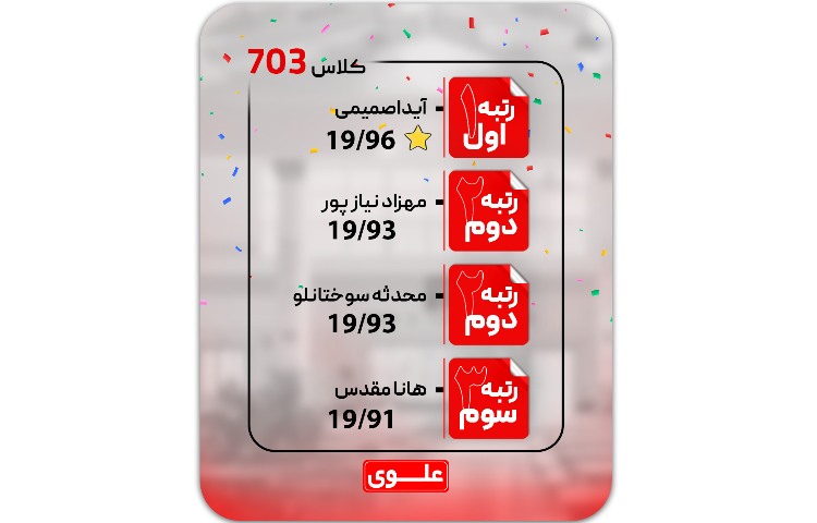 معدلین برتر(نفرات اول تاسوم کلاسی سه پایه) 4
