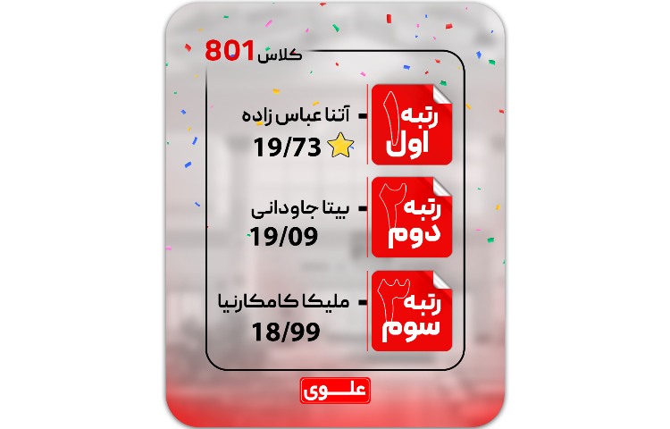 معدلین برتر(نفرات اول تاسوم کلاسی سه پایه) 5