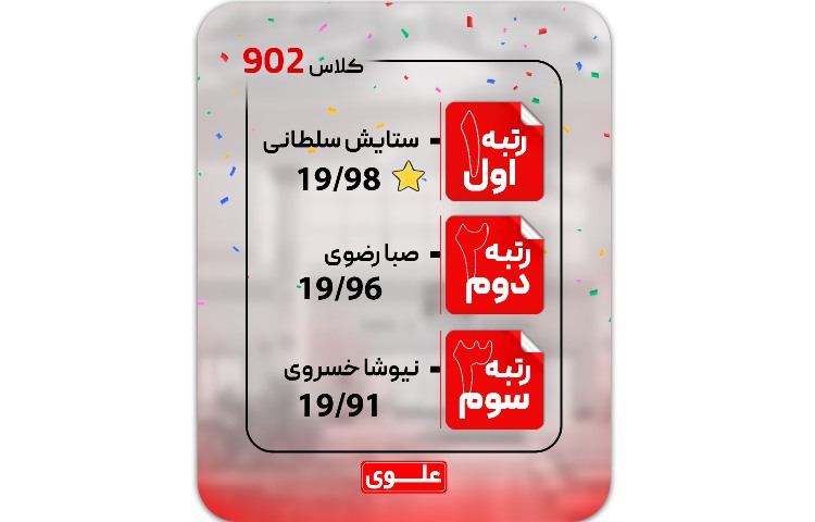 معدلین برتر(نفرات اول تاسوم کلاسی سه پایه) 8