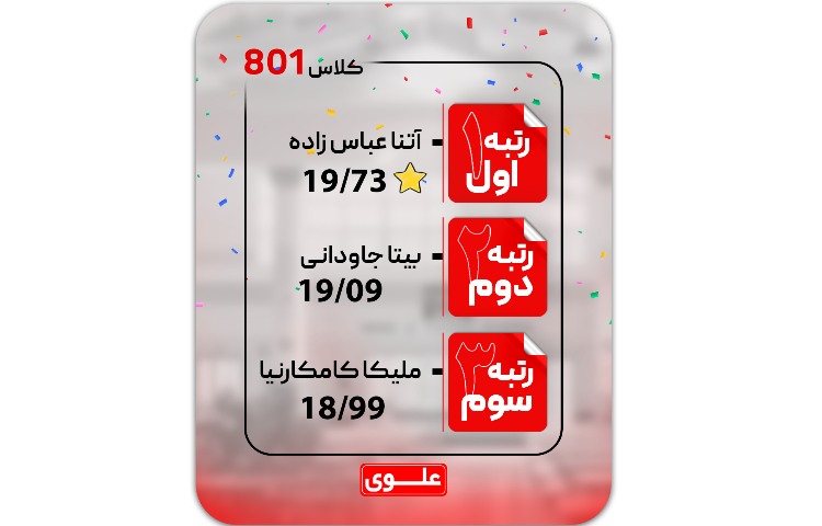 معدلین برتر(نفرات اول تا سوم کلاسی) 5