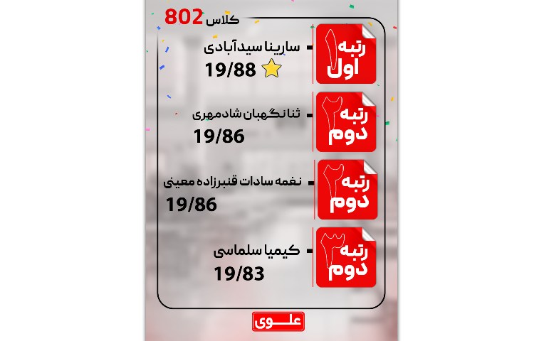 معدلین برتر 5