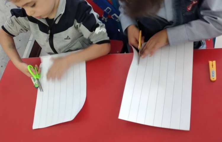 مهارت دست ورزی برش خط راست 1