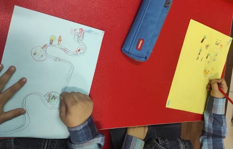 :مهارت های زندگی، گفت و گو در مورد رعایت قوانین سفر با ترسیم نقاشی. کلاس شاپرک 5