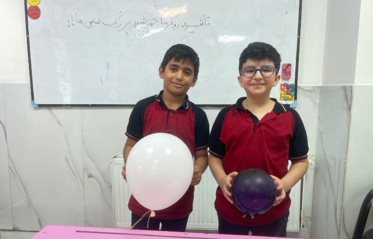 موضوع ازمایش نوروگرما بر لباس تیره و روشن