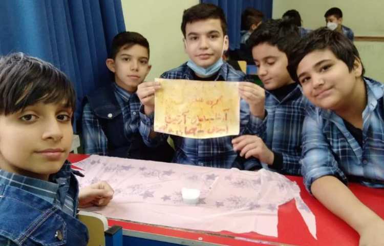 موضوع نقاشی جادویی و اسلایم اکلیلی پایه ششم دبستان علوی 10