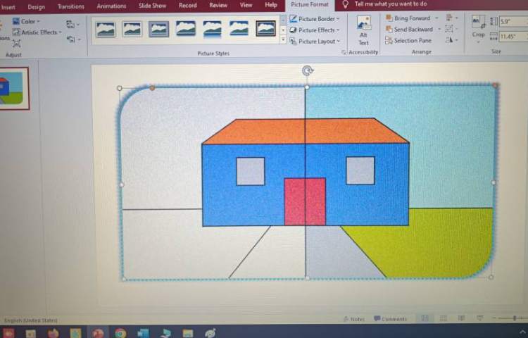 نحوه افزودن تصویر در اسلاید به همراه تنظیمات مربوط به تصویر 7