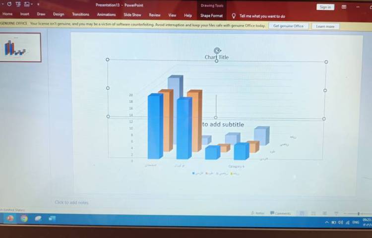 نحوه رسم نمودار در نرم افزار پاورپوینت
