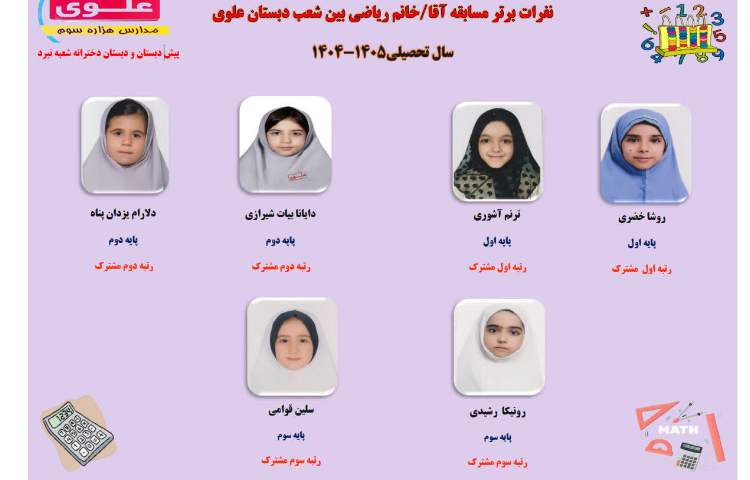 نفرات برتر مسابقات بین شعب 2