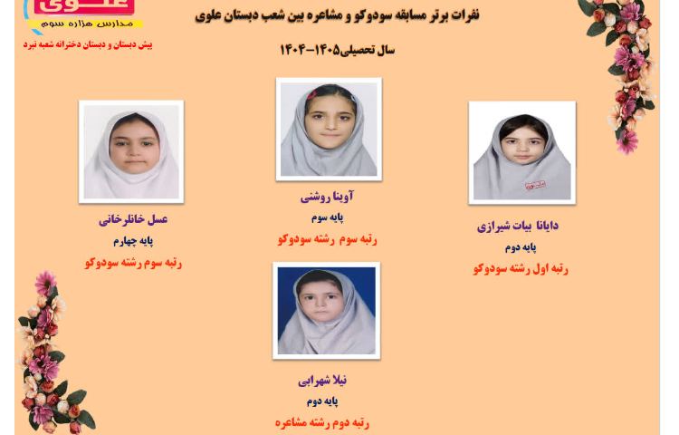 نفرات برتر مسابقات بین شعب