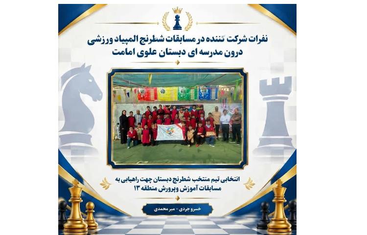 نفرات شرکت کننده مسابقات شطرنج المپیاد ورزشی