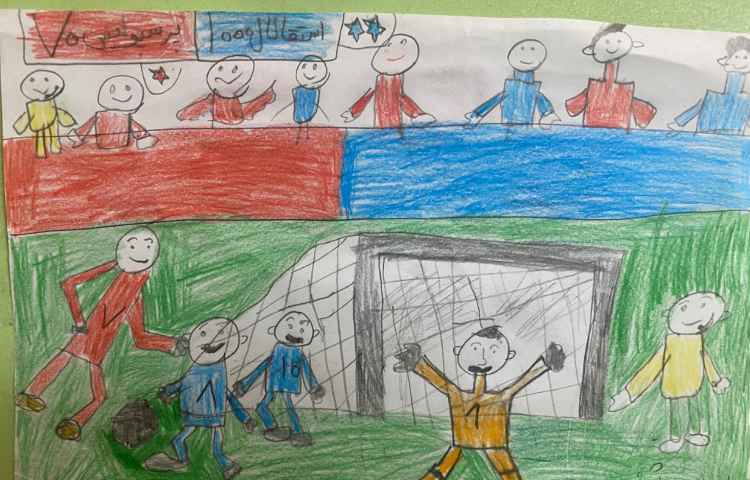 :نقاشی آتش بازی و فشفشه و نقاشی های تکمیل شده دانش آموزان 1