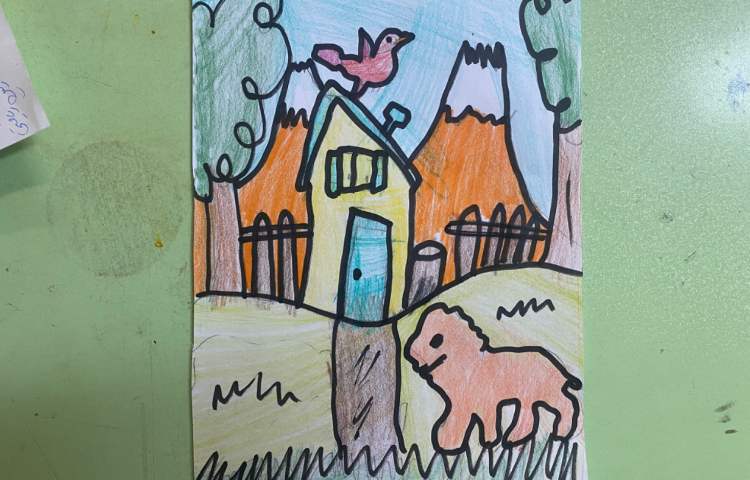 :نقاشی آتش بازی و فشفشه و نقاشی های تکمیل شده دانش آموزان 11