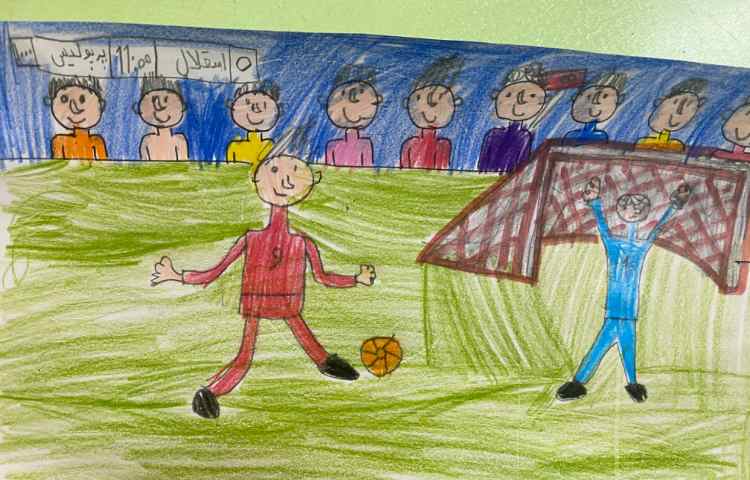 :نقاشی آتش بازی و فشفشه و نقاشی های تکمیل شده دانش آموزان 2