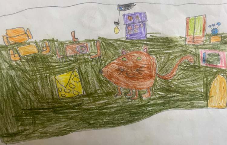 :نقاشی آتش بازی و فشفشه و نقاشی های تکمیل شده دانش آموزان 3