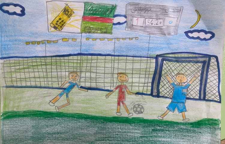 :نقاشی آتش بازی و فشفشه و نقاشی های تکمیل شده دانش آموزان 9