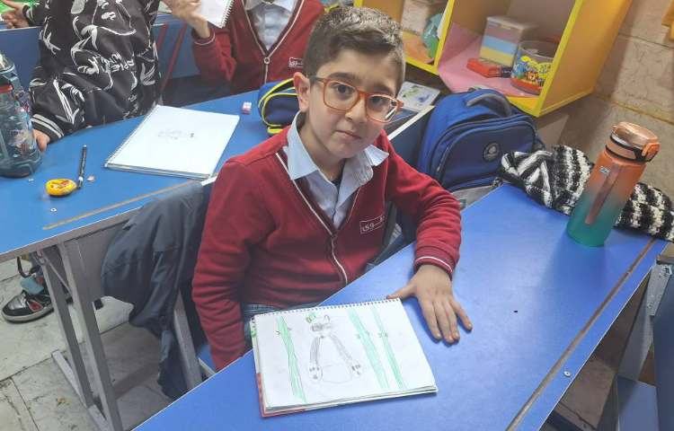 نقاشی : آموزش نقاشی خرس پاندا،پایه دوم 1