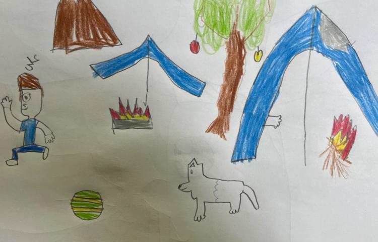 نقاشی ازاردوی جنگلی 2