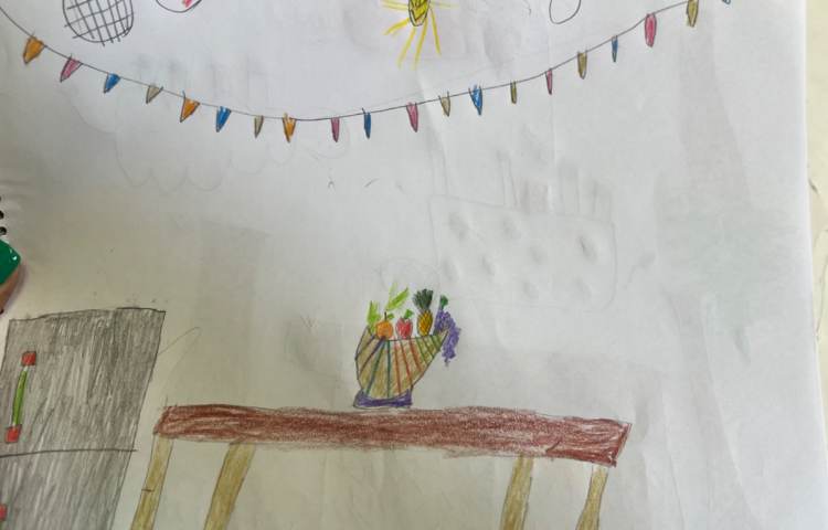 نقاشی از ظرف میوه 1