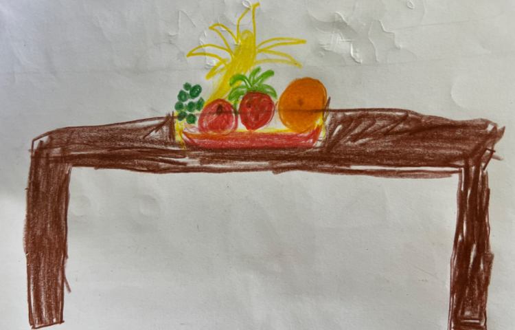 نقاشی از ظرف میوه 2