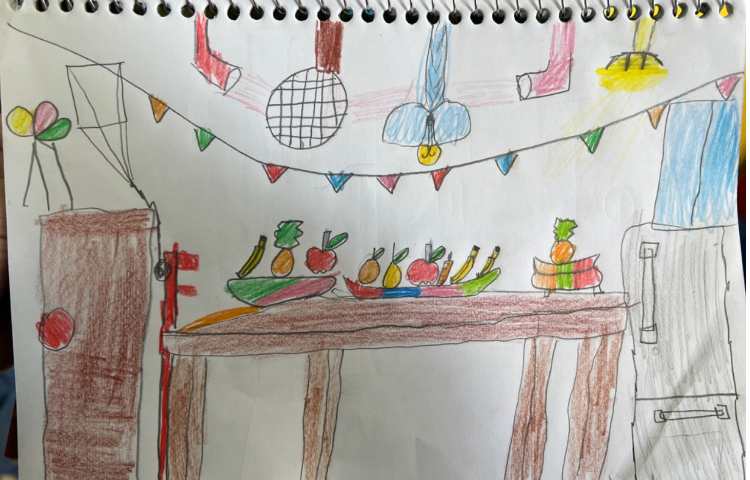 نقاشی از ظرف میوه 3