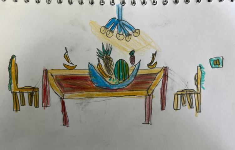 نقاشی از ظرف میوه 4