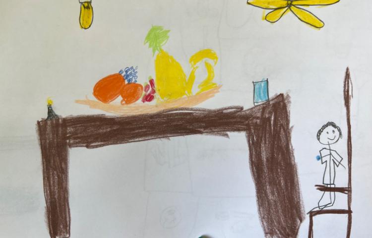 نقاشی از ظرف میوه