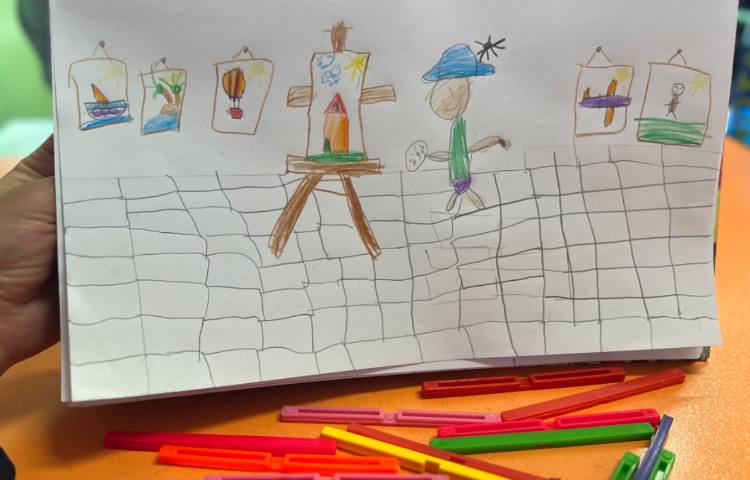 نقاشی از یک نقاش درحال نقاشی در فضای دلخواه (منظره ،موزه ،بنای تاریخی...) 8