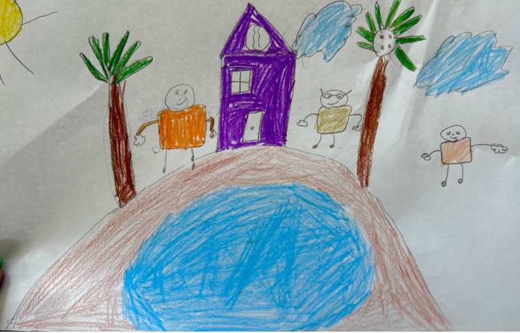 نقاشی از یک کشتی تفریحی و جزیره 7