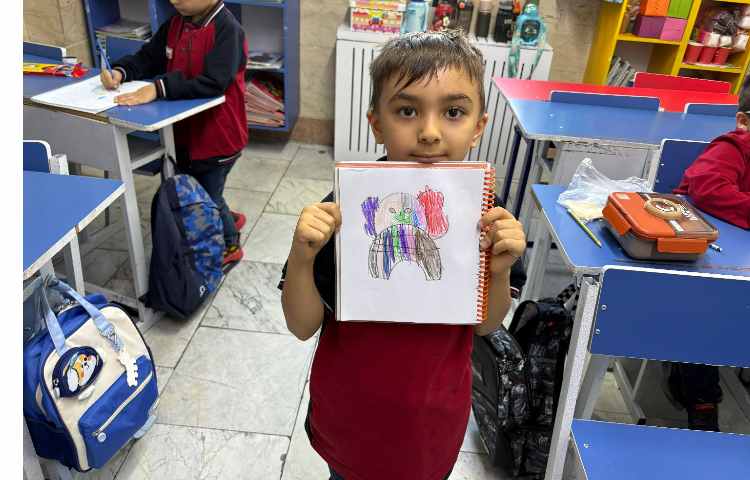 نقاشی المر و فیل های جنگل 5