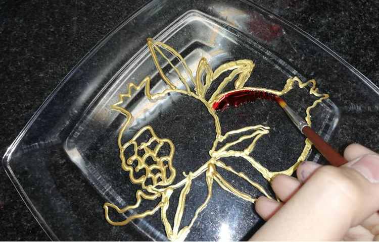 نقاشی با خمیر ویترای روی شیشه پایه ششم 3