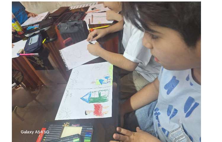 نقاشی با دست مخالف 7