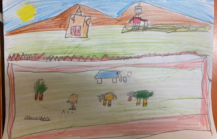 :نقاشی با موضوع گله گوسفند 2