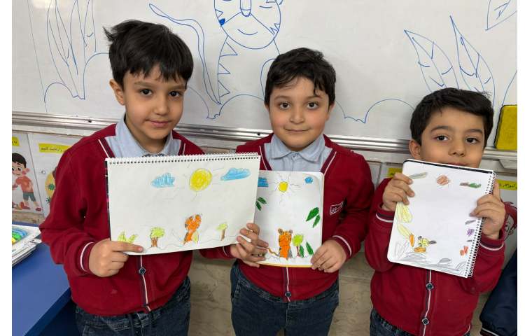 نقاشی ببر پایه اول خانم حسینی 2