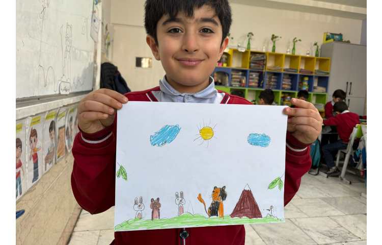 نقاشی ببر پایه اول خانم حسینی 5