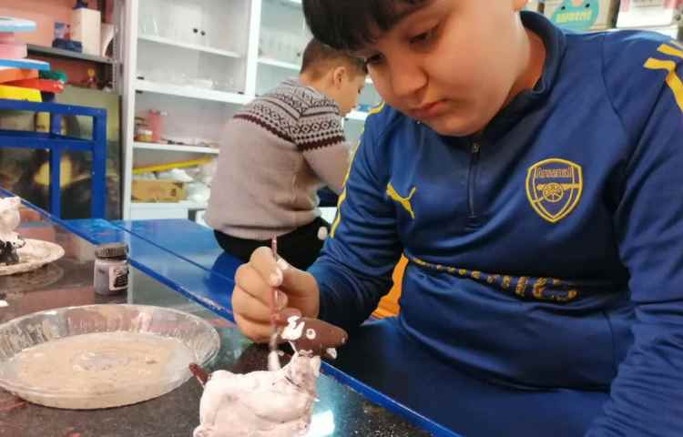 نقاشی حیوانات سفالی 1