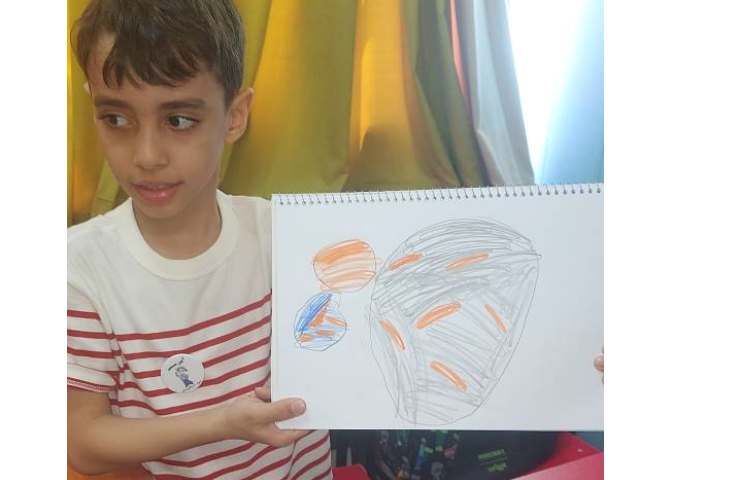 نقاشی خورشید و سیاره ها 1