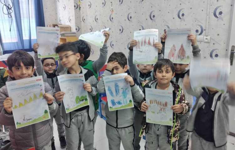 نقاشی داستان ادب کردن گرگ بیابان 2