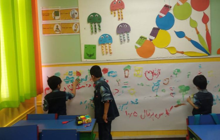 :نقاشی دانش آموزان برای مدیر مدرسه و تشکر از ایشان به پاس زحمات های ایشان و یادگیری اسم مدیر