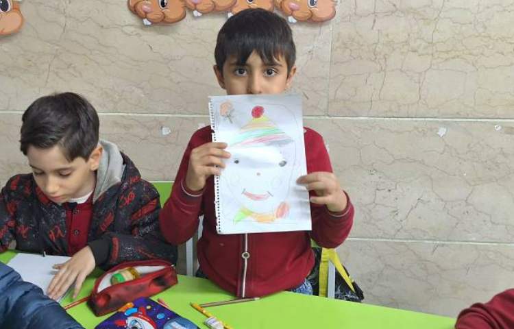 نقاشی دلقک کلاس اول خانم حسینی 1