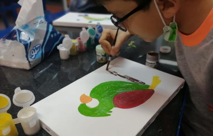 نقاشی روی سفال دانش اموزان پایه سوم دبستان 4