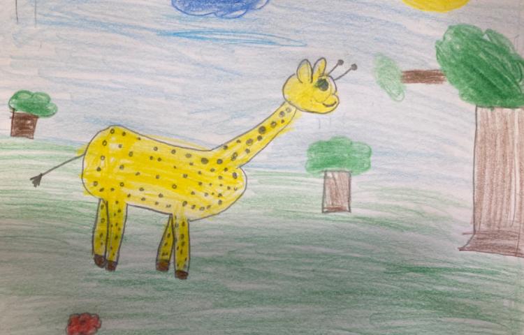 :نقاشی زرافه و جنگل، پایه دوم 3