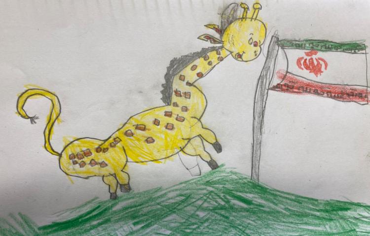 :نقاشی زرافه و جنگل، پایه دوم 4